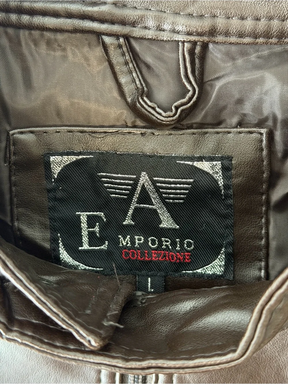 Men's Brown Leather Zip-Front Bomber Jacket